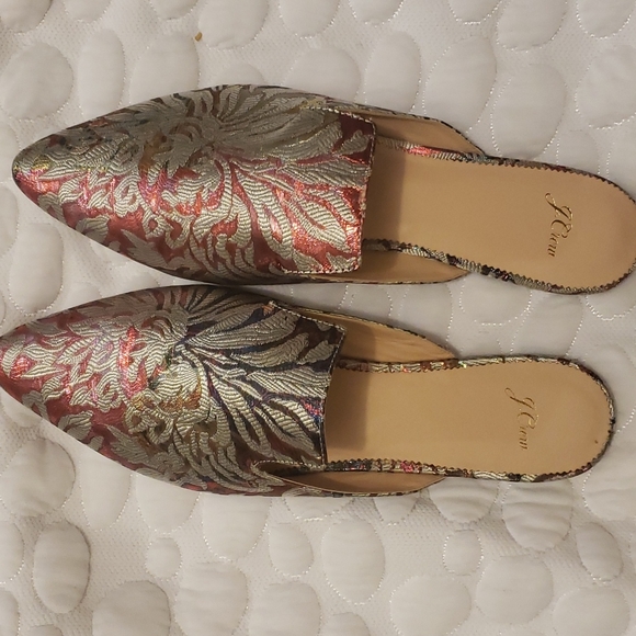 Jcrew Pointed-toe slides in metallic jacquard - Picture 4 of 4